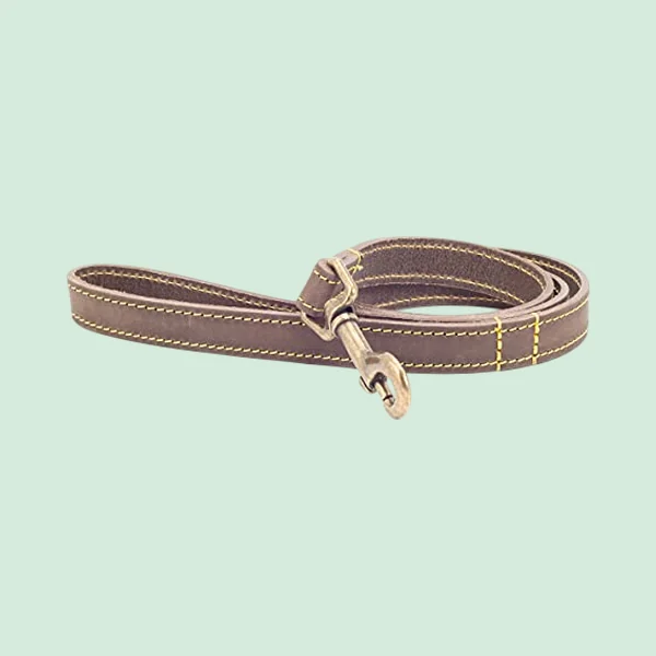 Ancol Timberwolf Leather Lead, 1m
