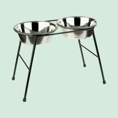 Classic Pet Products Raised twin feeder stand, 2.5 litre bowls