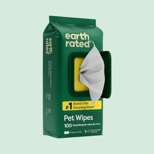 Earth Rated Pet Wipes, hypoallergenic