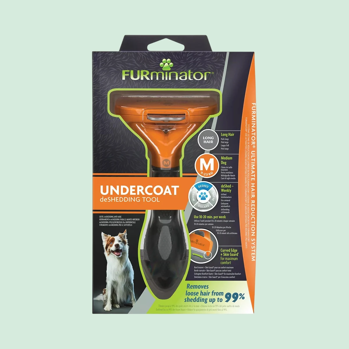 FURminator Undercoat deShedding Tool, medium, long hair