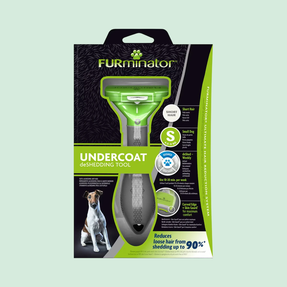 FURminator Undercoat deShedding Tool, small, short hair