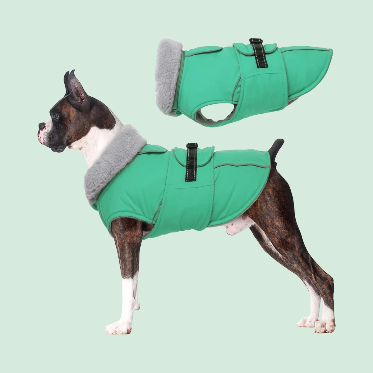 LeLePet Warm Dog Coat, fleece lined