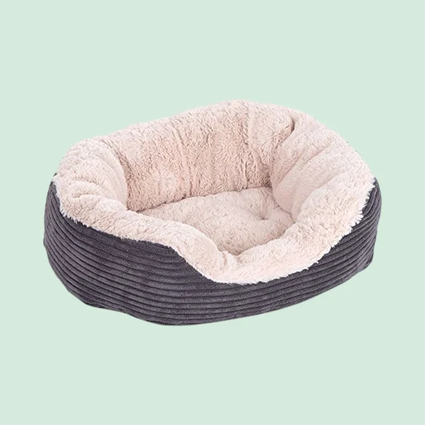 Rosewood Jumbo Cord Oval Bed, 62 x 60cm