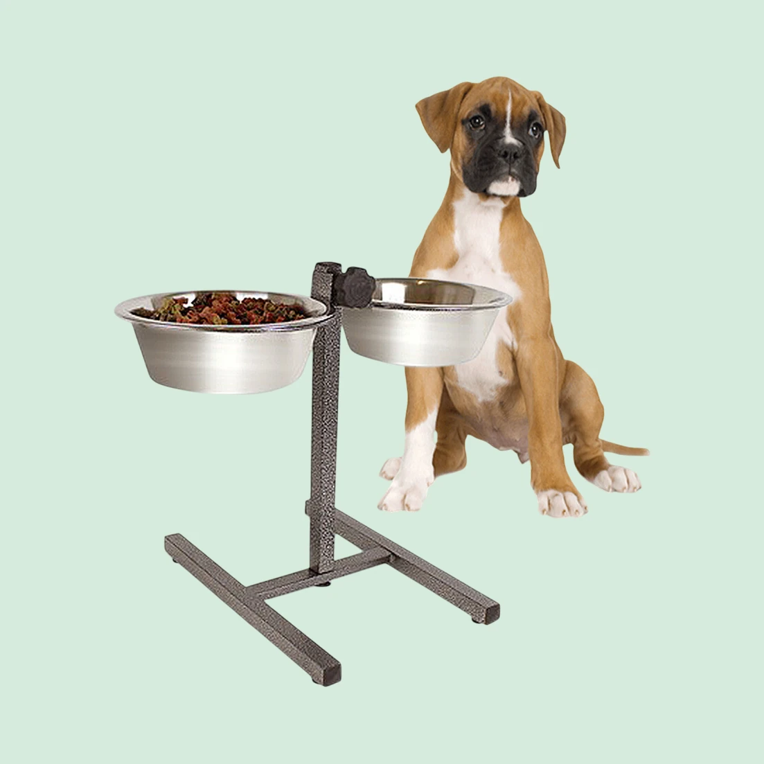 Sterling Ventures Adjustable height double bowl stand