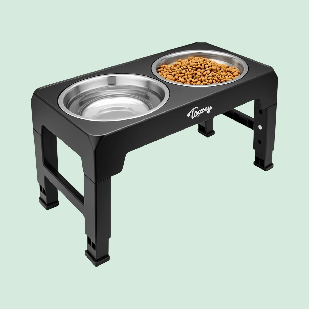 Toozey Raised Dog Bowl, height-adjustable