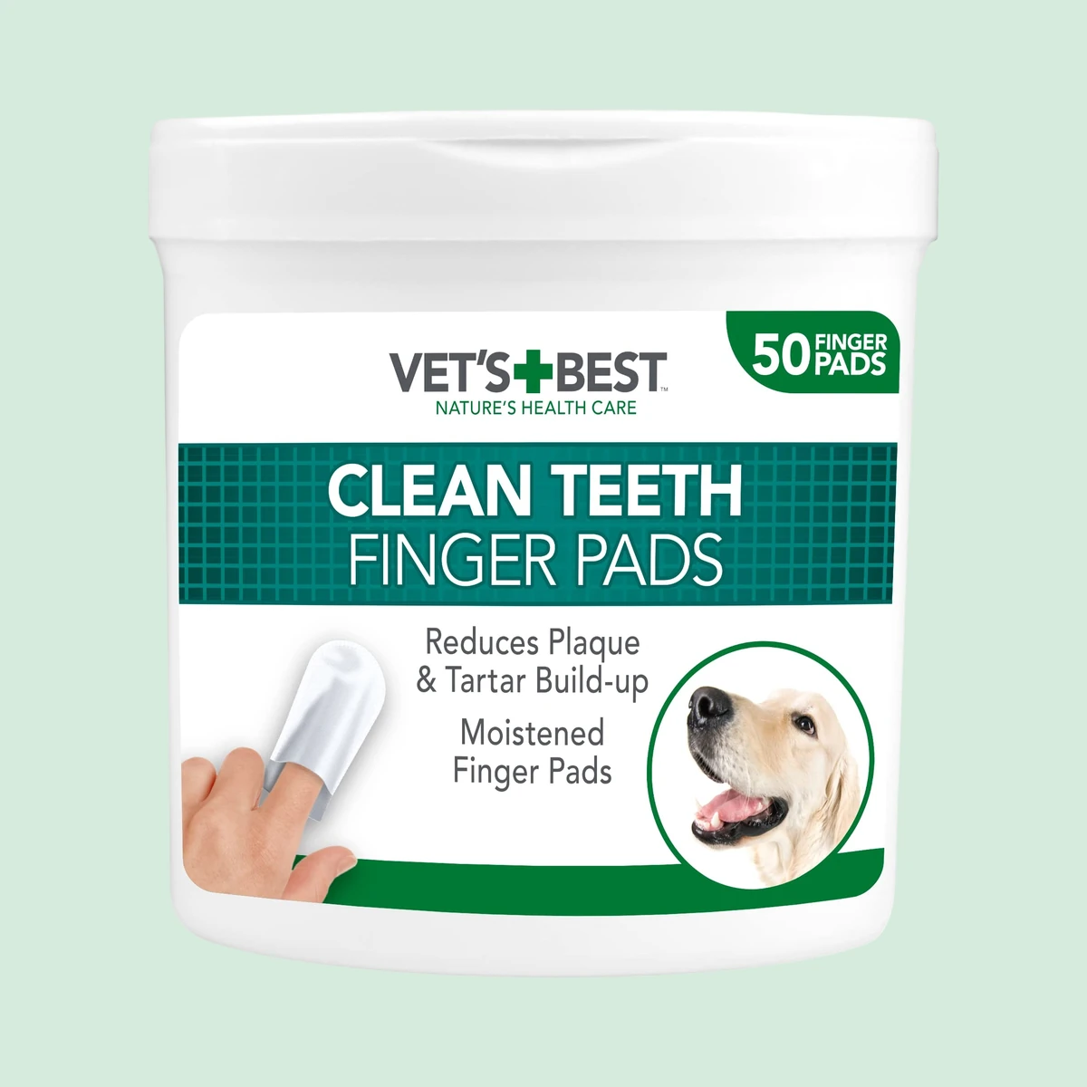 Vet's Best Dental Care Finger Wipes, 50