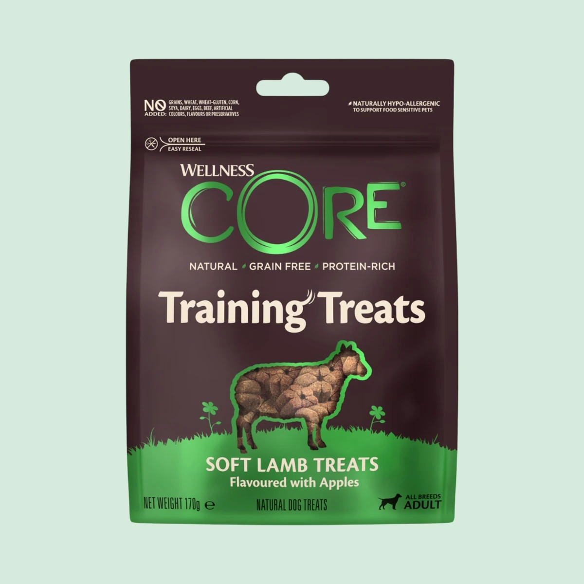 Wellness CORE Training Treats, Lamb and Apple, 170g