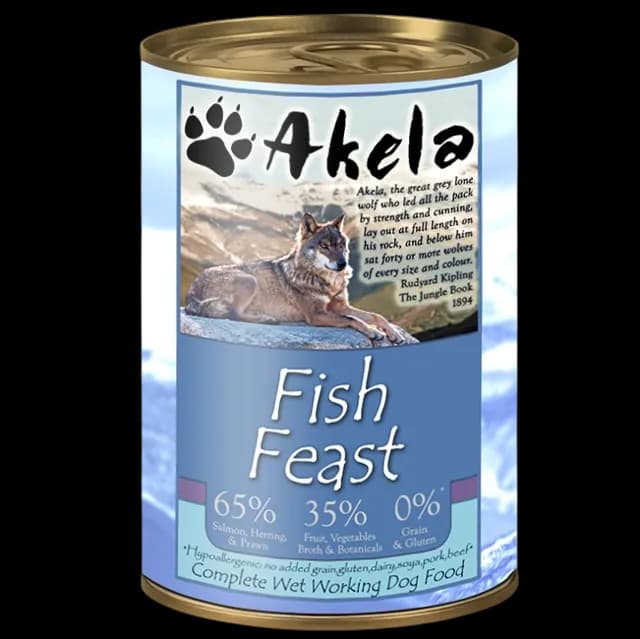 Akela Wet Working Dog Food – Fish Feast