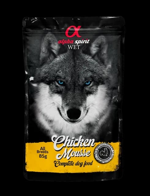 Alpha Spirit Complete Wet Pouch – Chicken Pate