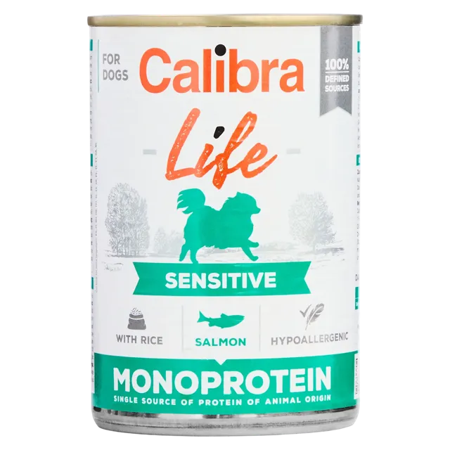 Calibra Dog Life Can Sensitive Salmon & Rice 6x400g – —