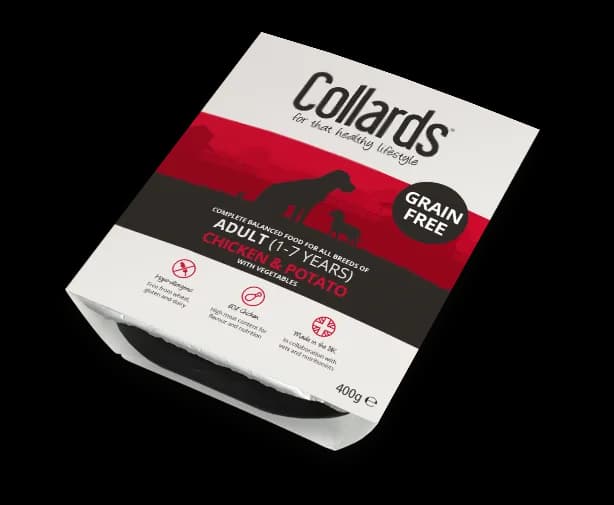 Collards Wet Dog Food Tray Adult – Chicken & Potato