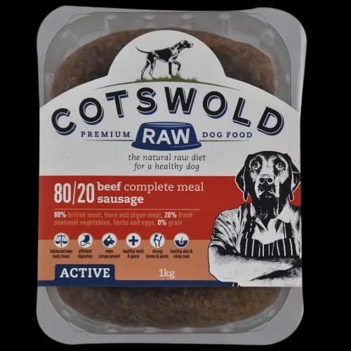 Cotswold Raw Active 80/20 Sausages – Beef