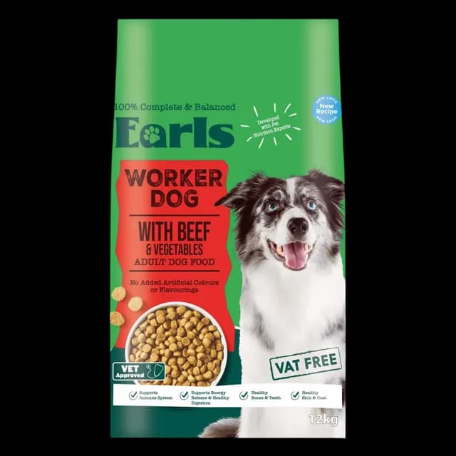 Earls Worker Complete Dry Food – Beef & Vegetables