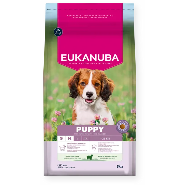 Eukanuba Puppy Small/Medium Breed Rich in Lamb & Rice – —
