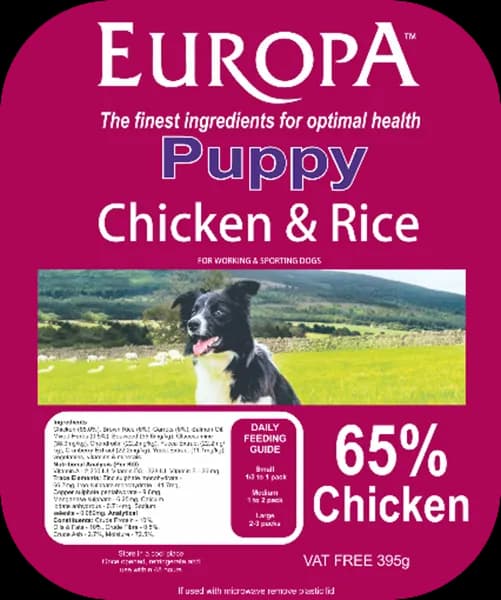 Europa Puppy Trays – Chicken & Rice