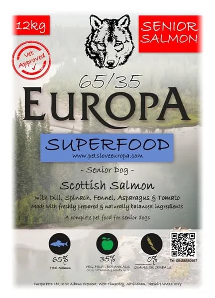 Europa Super Food 65/35 Senior – Scottish Salmon