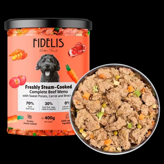 Fidelis Fresh Menu (grain free recipes) – Beef with Sweet potato, Apple and Broccoli