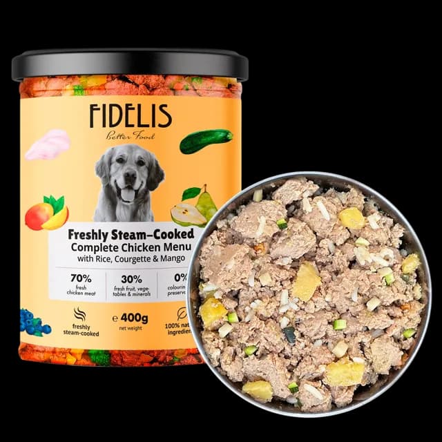 Fidelis Fresh Menu (grain inclusive recipes) – Chicken with Rice, Courgette and Mango