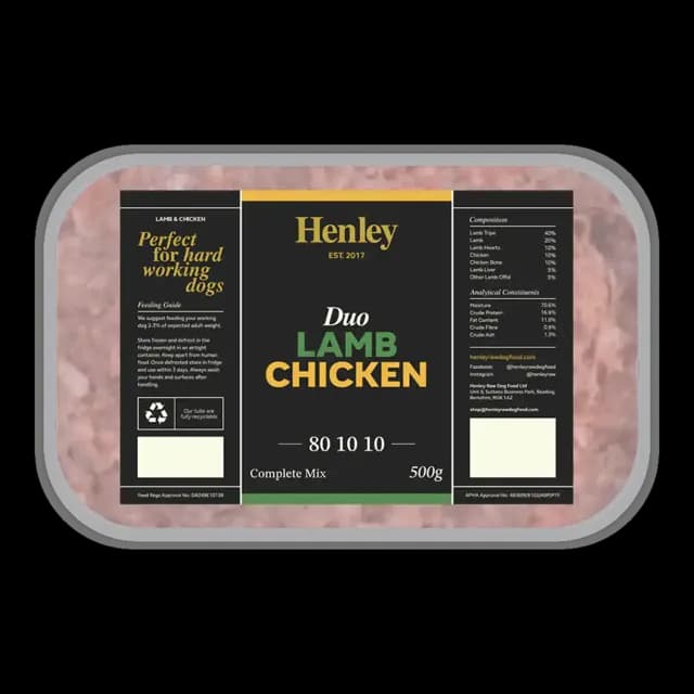 Henley Raw Duo 80-10-10 – Lamb and Chicken