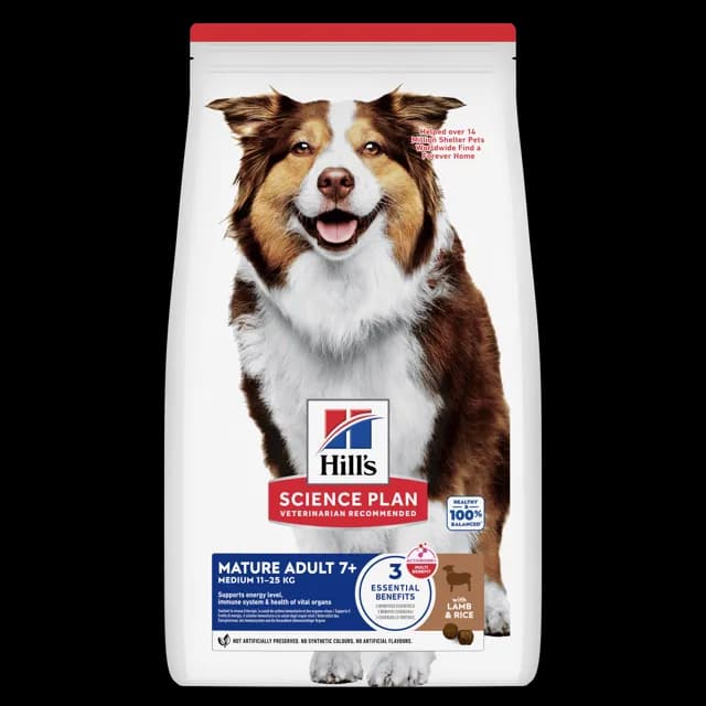 Hill's Science Plan Medium Mature Adult Dog Food with Lamb and Rice – —