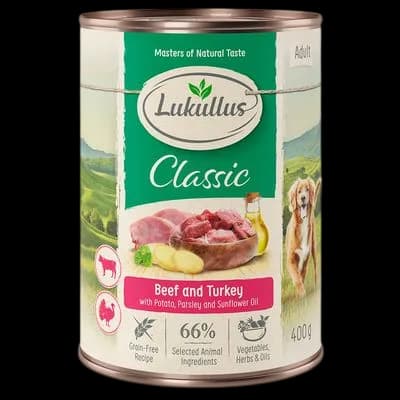 Lukullus Adult Tins Grain Free – Beef & Turkey