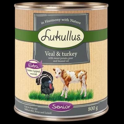 Lukullus Senior Tins Grain Free – Veal & Turkey