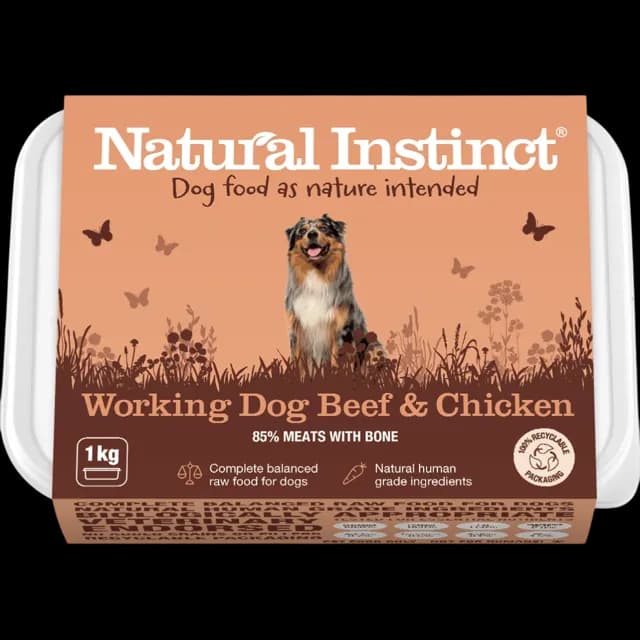 Natural Instinct Natural Working Dog Range – Beef & Chicken