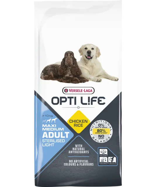 Opti Life Adult Sterilised/Light – Medium & Maxi