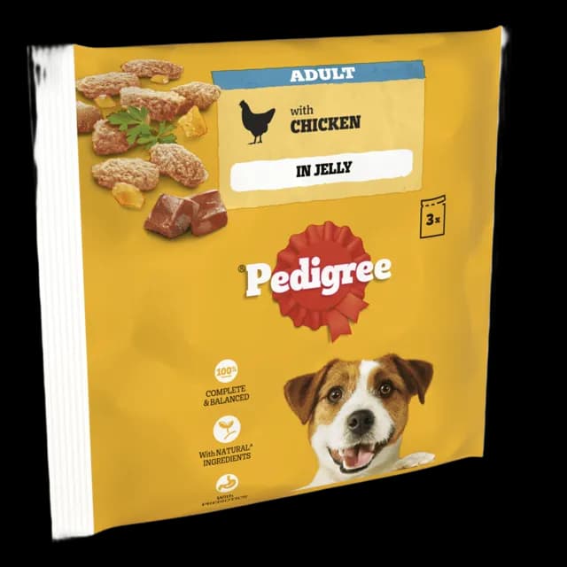 Pedigree Pouches in Jelly – Chicken 3 x 100g