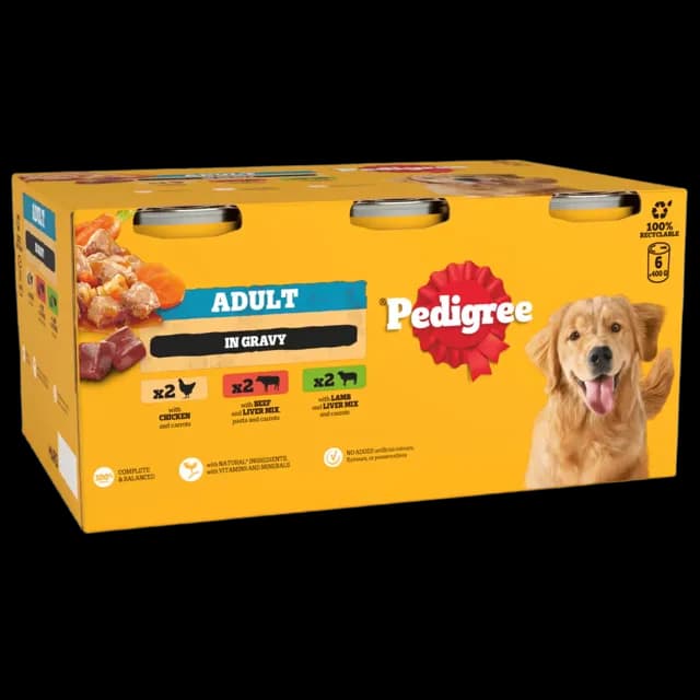 Pedigree Tins in Gravy – Mixed Selection 6 x 400g