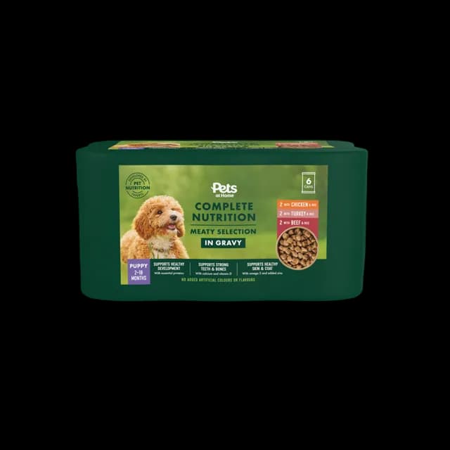 Pets at Home Complete Nutrition Puppy Meaty Selection in Gravy – —