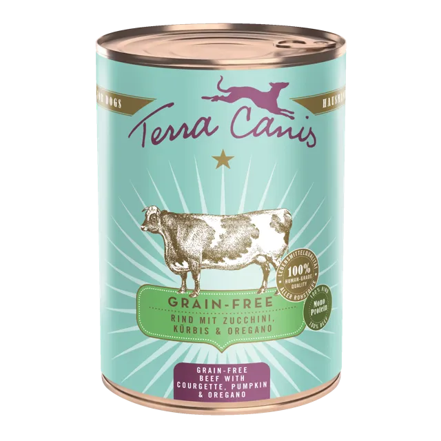 Terra Canis Grain-Free Wet Food – Beef with courgette, pumpkin and oregano