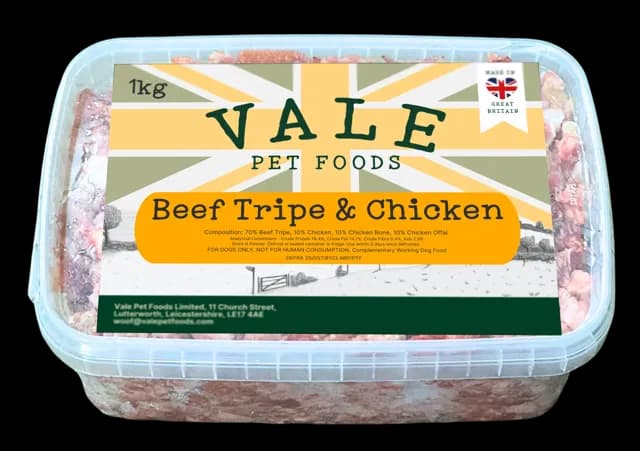 Vale RAW Beef Tripe Minces – Chicken